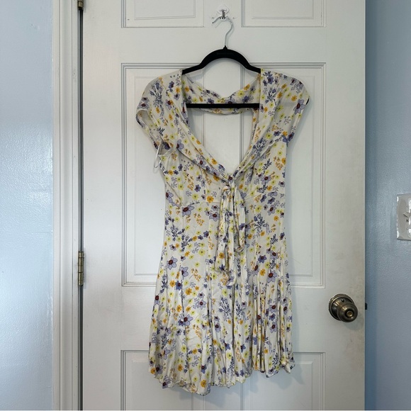 Free People It Takes Two Open-Back Mini Dress In Ivory Combo - Picture 3 of 9